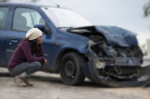 Damaged Vehicle after Car Accident